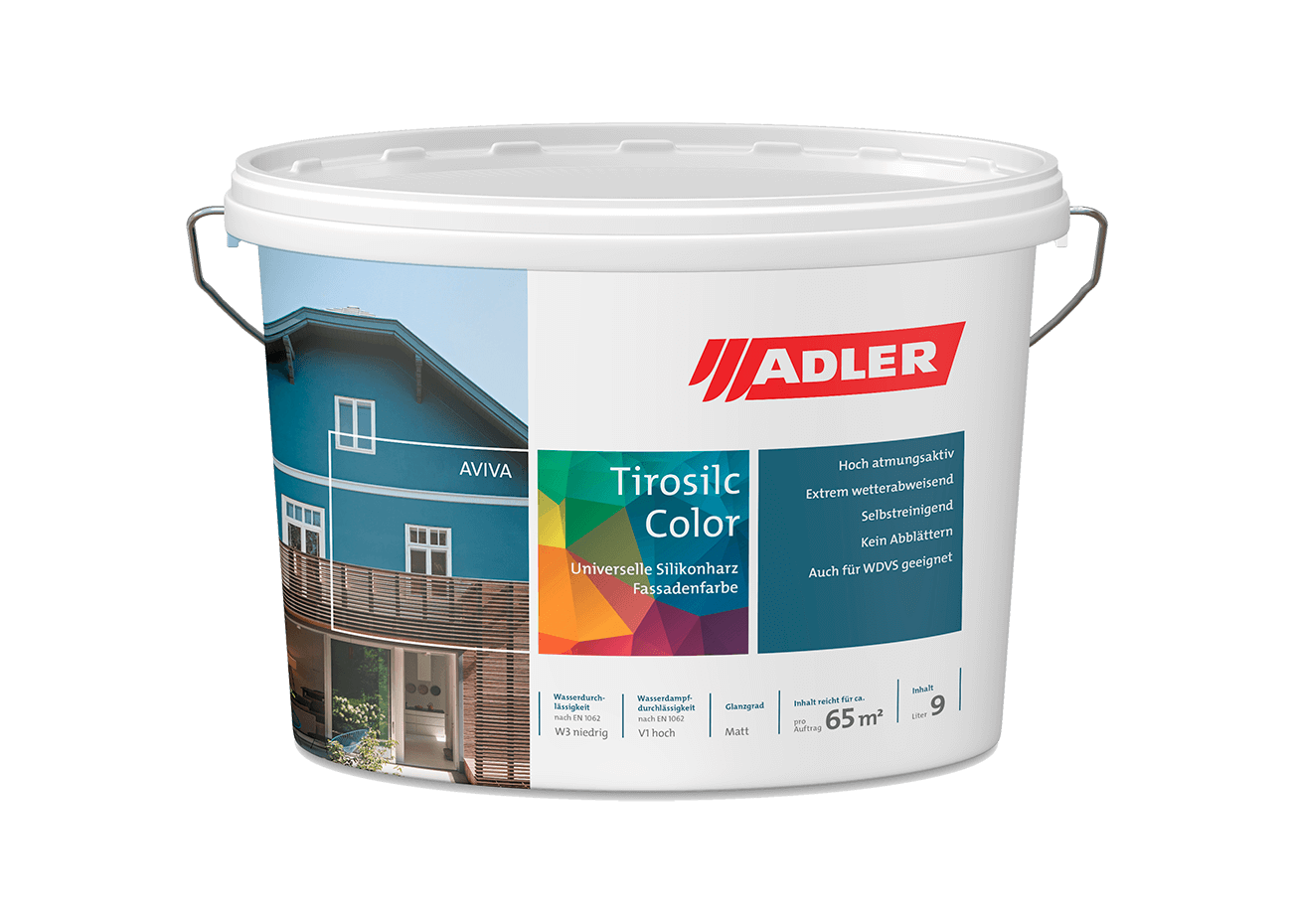Фасадная краска на основе силиконовой смолы Adler Aviva Tirosilc-Color W10 15 л